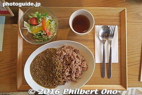 Curry rice. Most meals cost around 1,500–2,500 yen.